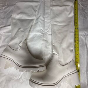 White over knee boots new